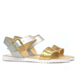 Women sandals 5036 golden+silver