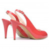 Women sandals 1250 patent red coral