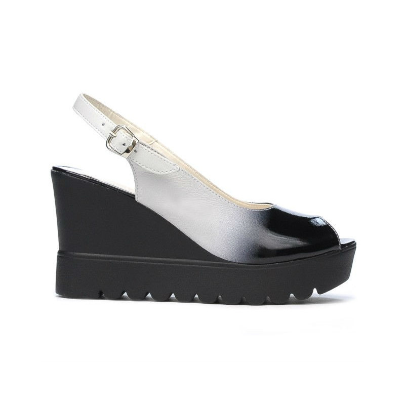 Women sandals 5026 black+white