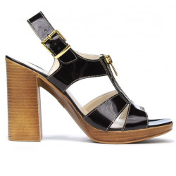 Women sandals 5029 patent bordo