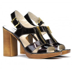 Women sandals 5029 patent bordo