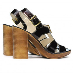 Women sandals 5029 patent bordo