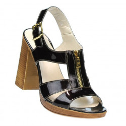 Women sandals 5029 patent bordo