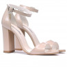 Women sandals 1259 patent beige pearl