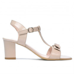 Women sandals 1257 patent ivory