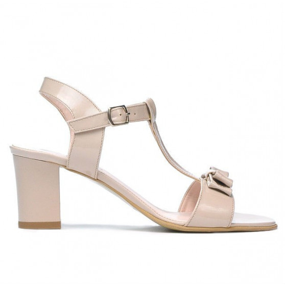 Women sandals 1257 patent ivory