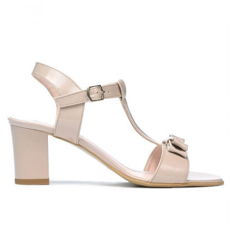 Women sandals 1257 patent ivory