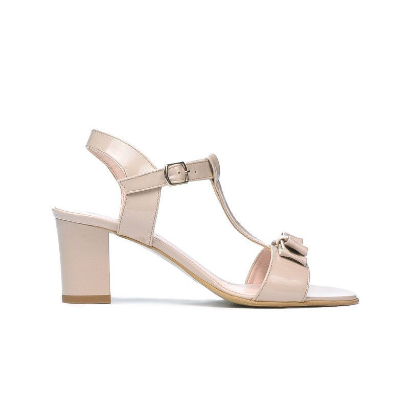 Women sandals 1257 patent ivory