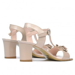 Women sandals 1257 patent ivory