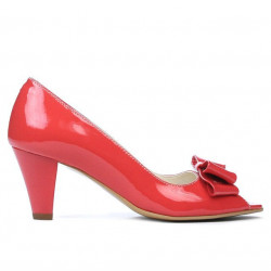 Women sandals 1255 patent red coral