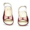 Small children sandals 58c patent bordo+beige pearl