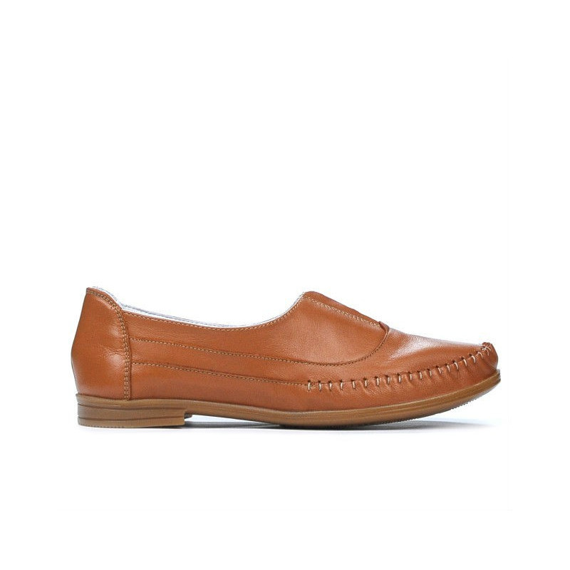 Women loafers, moccasins 675 brown