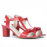 Women sandals 1257 patent red coral