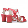 Women sandals 1257 patent red coral