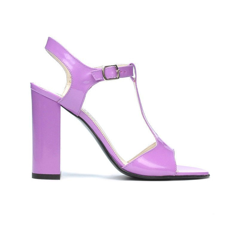 Women sandals 1258 patent light purple