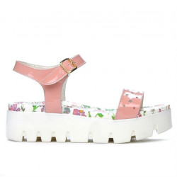 Women sandals 5034 patent pink