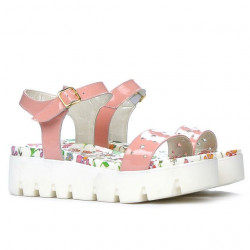 Women sandals 5034 patent pink