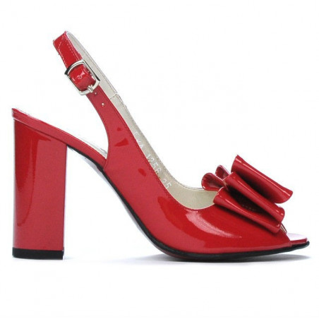 Women sandals 1256 patent red