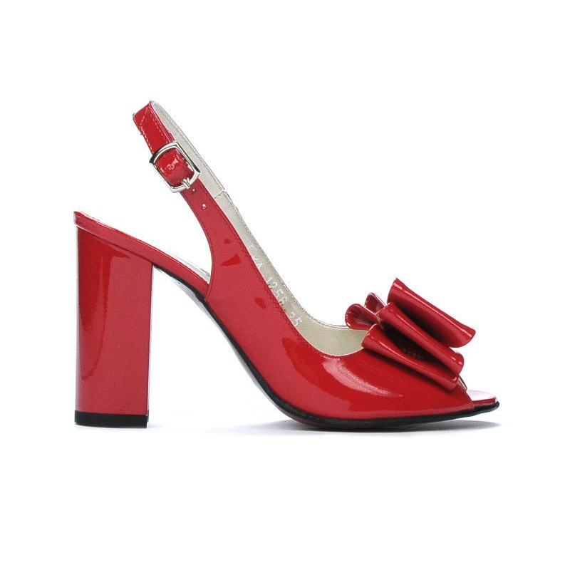 Women sandals 1256 patent red