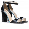 Women sandals 1259 patent bleu+black