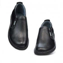 Men casual shoes 7200p black perforat