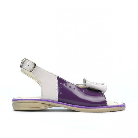 Small children sandals 58c patent purple+beige