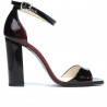 Women sandals 1259 patent bordo+black