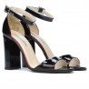 Women sandals 1259 patent bordo+black