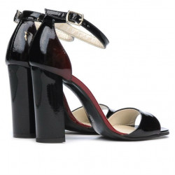 Women sandals 1259 patent bordo+black