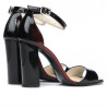 Women sandals 1259 patent bordo+black