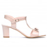 Women sandals 1257 patent beige pearl
