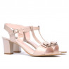 Women sandals 1257 patent beige pearl