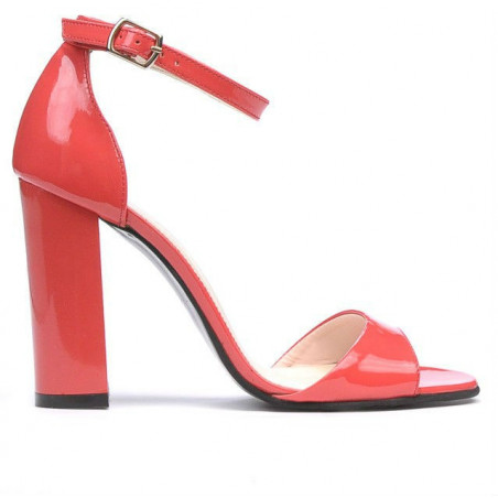 Women sandals 1259 patent red coral