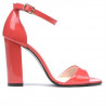 Women sandals 1259 patent red coral