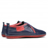 Men loafers, moccasins 865 indigo+red