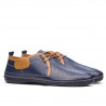 Men loafers, moccasins 865 indigo+brown
