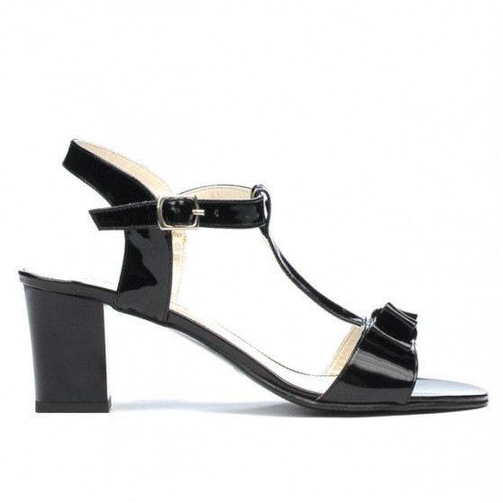 Women sandals 1257 patent black