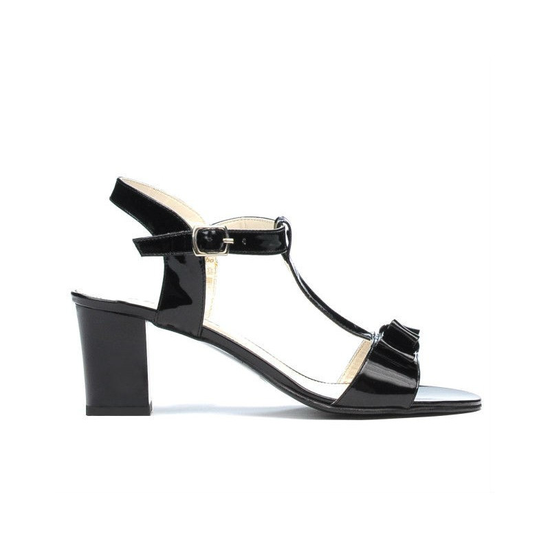 Women sandals 1257 patent black