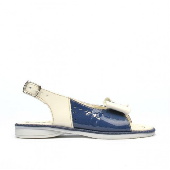 Small children sandals 58c patent indigo+beige