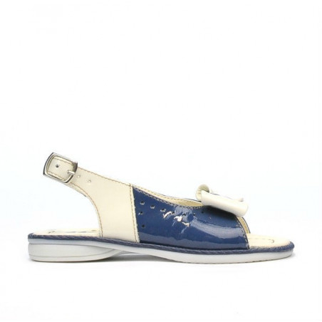 Small children sandals 58c patent indigo+beige