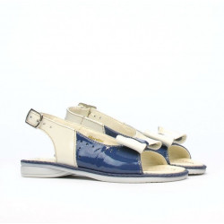 Small children sandals 58c patent indigo+beige