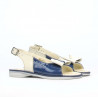 Small children sandals 58c patent indigo+beige