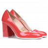 Women stylish, elegant, casual shoes 1254 patent red coral