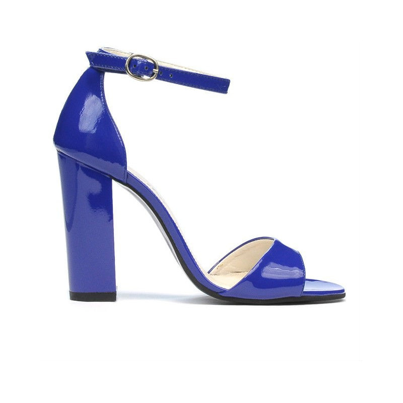 Women sandals 1259 patent blue