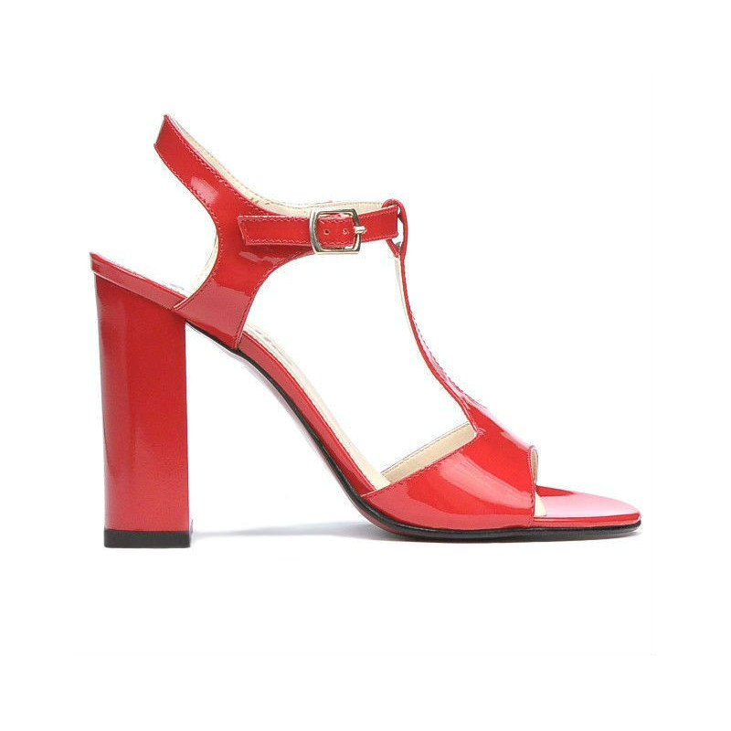 Women sandals 1258 patent red