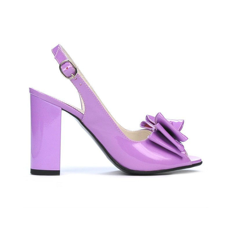 Women sandals 1256 patent light purple