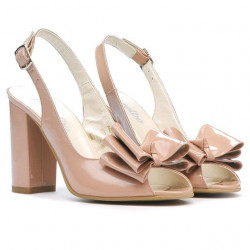 Women sandals 1256 patent nude