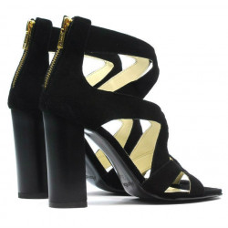 Women sandals 1260 black antilopa