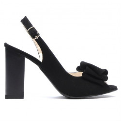 Women sandals 1256 black antilopa