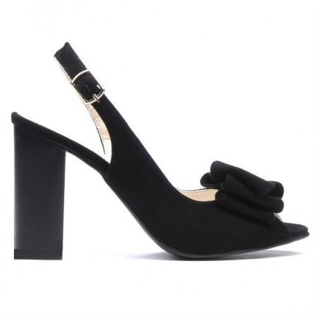 Women sandals 1256 black antilopa